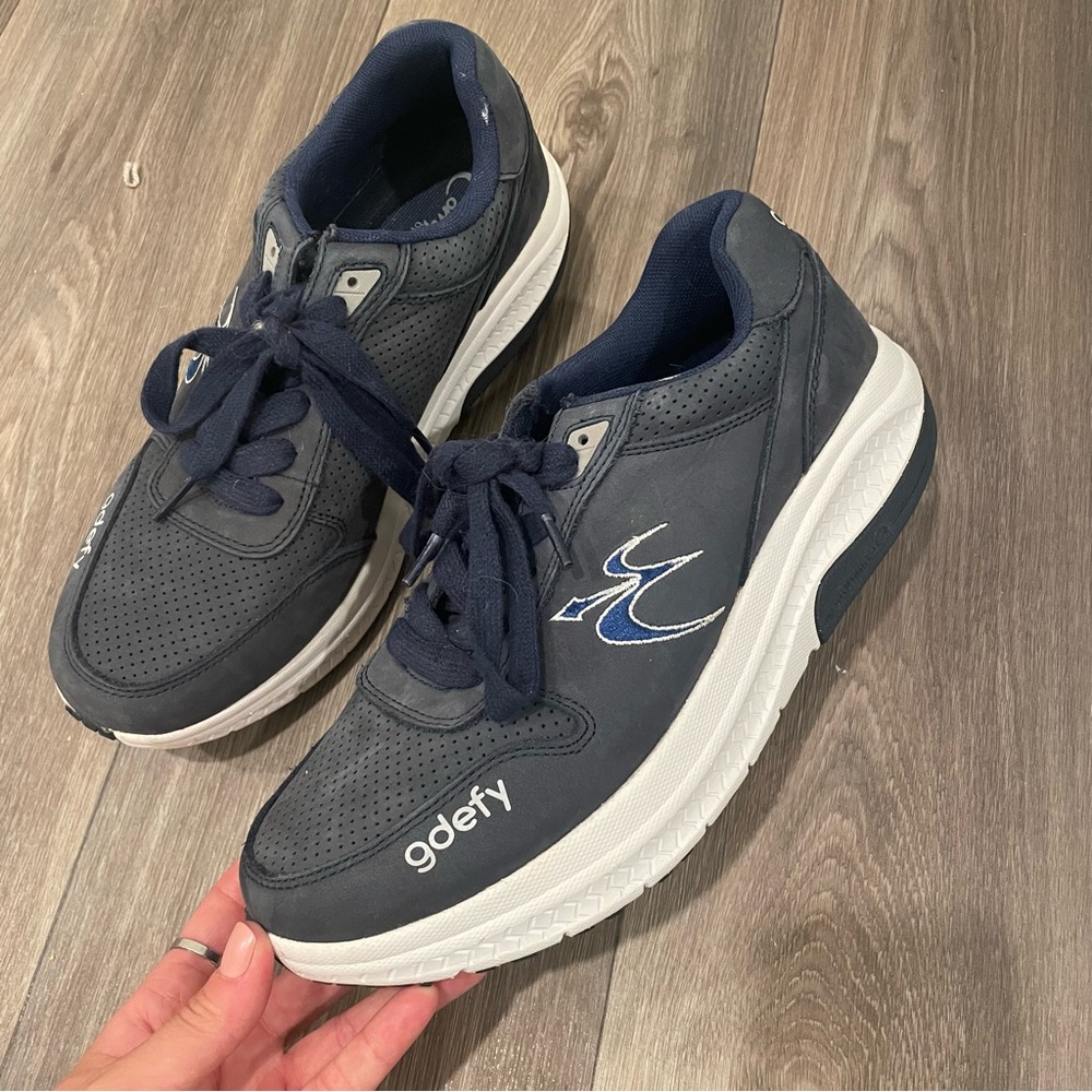 Gravity Defyer Orion Men's Navy Leather Athletic Shoes